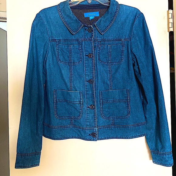 Trixie and Lulu lightweight, dark denim jacket. - Picture 2 of 8